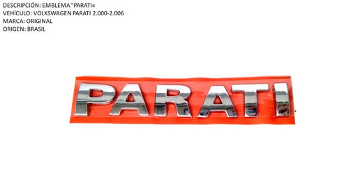 Emblema  Parati  Volkswagen Parati 2.000-2.006 