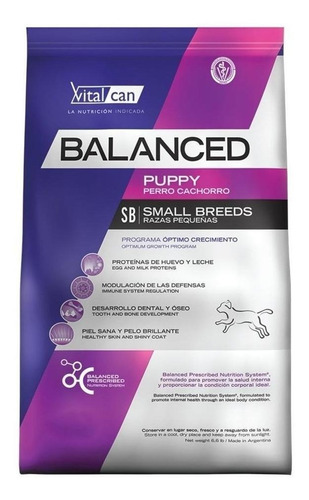 Alimento Vitalcan Balanced Dog para perro cachorro de raza pequeña sabor mix en bolsa de 1 kg