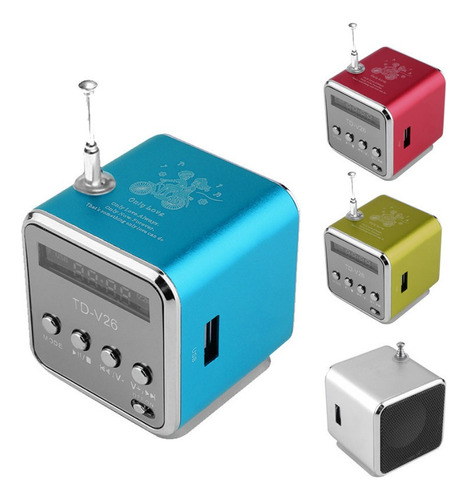 Td-v31 Mini Receptor De Radio Con Parlantes Portátiles Usb