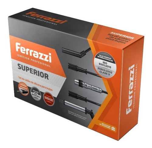 Imagen 2 de 10 de Cables Bujia Ferrazzi Superior R19 1.6 8v 93/9 70cm Bob Seca