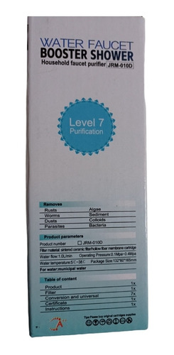 Imagen 3 de 3 de Purificador De Agua Para Grifo Shower Booster H2o Purificada