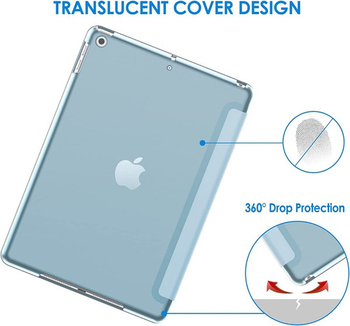 Jetech Estuche Case iPad 10.2 7/8/9 Generación Celeste