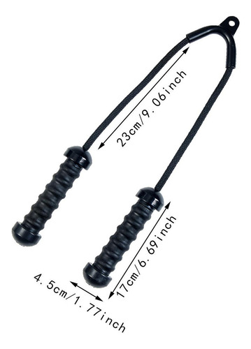 Accesorio Para Tirar Hacia Abajo De Tríceps Cuerda Negro