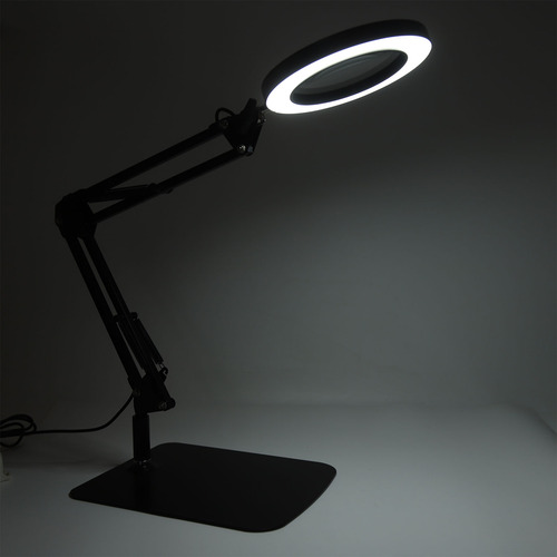 Lupa Led De Vidrio Con Iluminación Flexible De 5 Aumentos