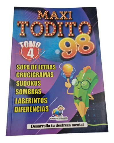 Libro Maxi Todito Pasatiempos X 98 Paginas X 4 Libros 