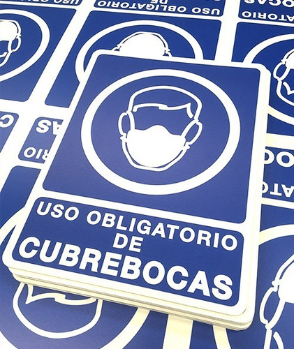 Señalamiento Seguridad 30cm X 40cm Uso Cubrebocas
