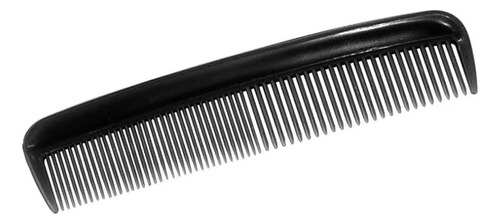 02 Pente Plástico Rígido De Bolso - Preto - Pequeno 12cm