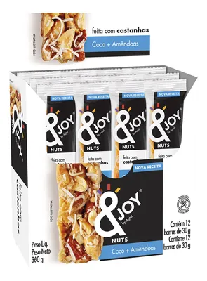 Barra De Castanha Nuts Ejoy Coco E Amêndoa Caixa 12 Un 30g