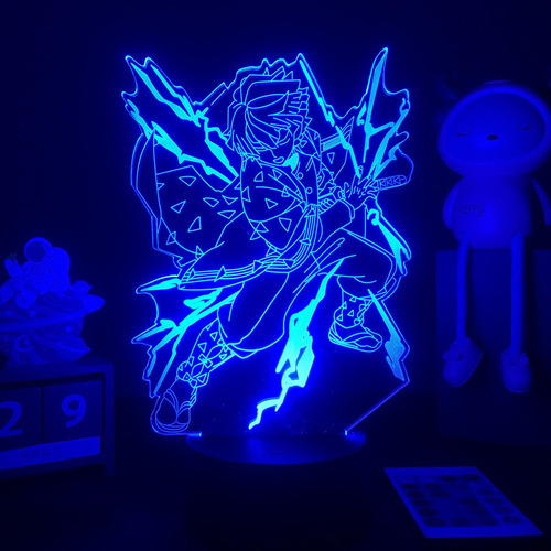 W Lámpara De Escritorio Led Demon Slayer 3d Con Luz