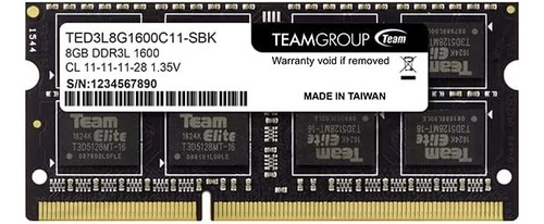 Kit Memoria Ram Ddr3l 16gb (8gb X 2und)  1600mhz Cl11 1.35v