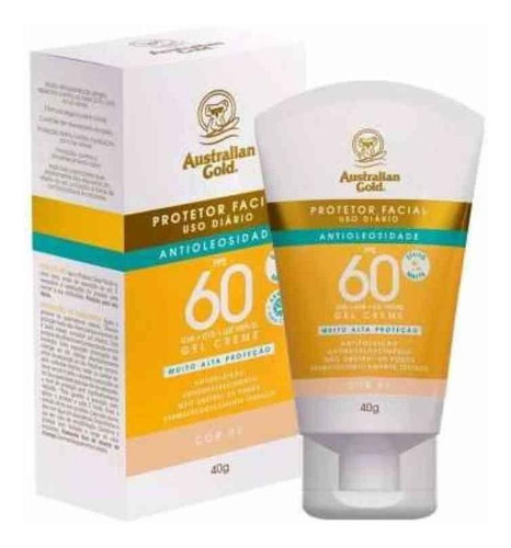 Protetor Solar Facial Fps 60 Com Cor 01 40g Australian Gold