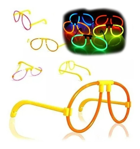 48 Lentes Neon Fiesta Glow Batucada Fluorescentes Luminosos