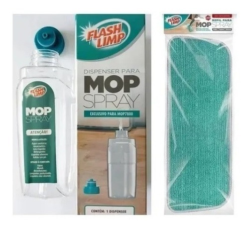 Refil Mop Spray Flash Limp Pano + Reservatório Mop 7800