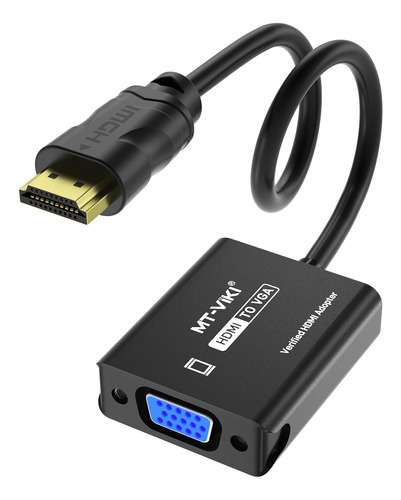 Mt-viki Adaptador Hdmi A Vga, Convertidor Hdmi Chapado En O.