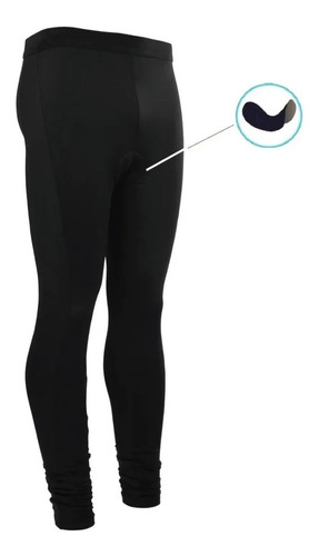 Imagen 1 de 5 de Calza Larga Ciclista Bodytherm Con Badana Unisex Bici Olivos