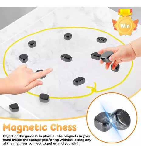 Jogo Magnético Jogo Familiar Saco De Armazenamento Corda