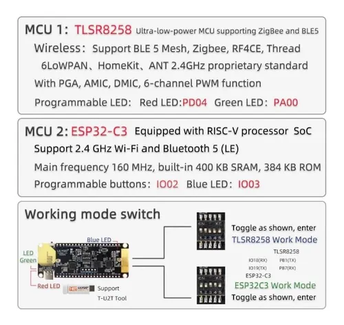 Modulo Esp32 C3 T-zigbee Wifi Bluetooth