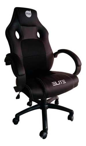Imagem 1 de 1 de Cadeira de escritório Dazz Elite gamer  preta com estofado de couro y tecido