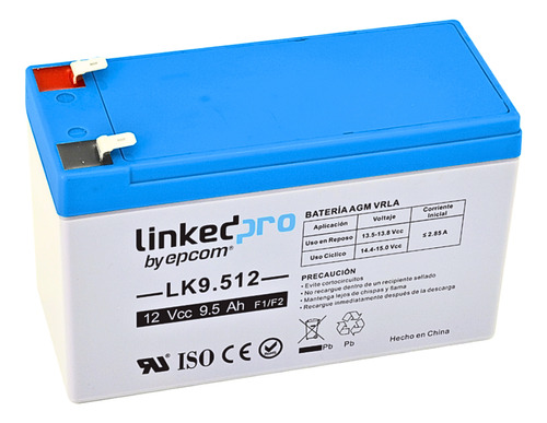 Batería Recargable Respaldo Ups No Break Epcom 12 V 9 Ah