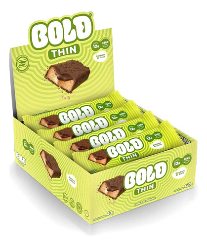 Barrinha Bold Thin Bombom De Coco (12 Un De 40g)