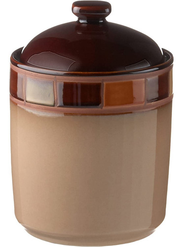 Gibson, Set De 3 Tarros Color Beige Y Café.