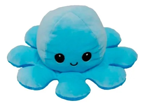 Pulpo Reversible Emociones Feliz Enojado Pulpito Peluche 1p