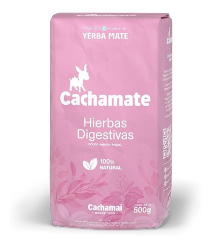 Yerba Cachamate Rosa Con Hierbas 500g Rinde Mas Mates!