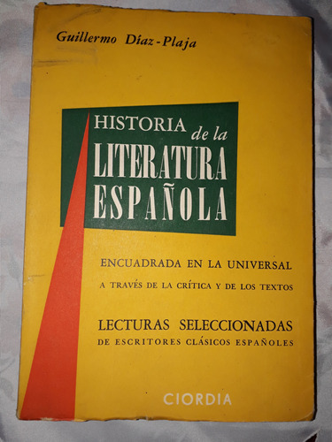 Historia De La Literatura Española- Diaz- Plaja