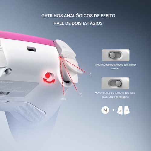 Controle Gamesir Super Nova Sem Fio Para Pc Switch iOS Android Celular Hall Effect Anti Drift RGB Preto