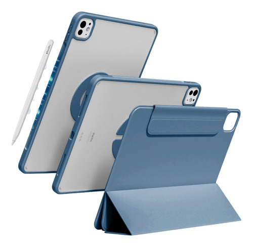 Funda Para iPad Air 4th 5th 10.9 M2 Smart Cover 2 En 1 Folio Color Azul Marino