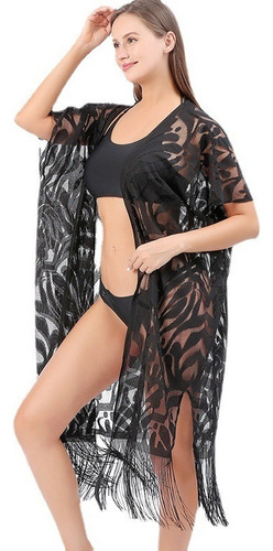 Mujer Bikini De Encaje Estilo Playa Talla Grande,1capa Larga