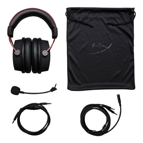 Auriculares gamer HyperX Cloud Alpha HX-HSCA black y red