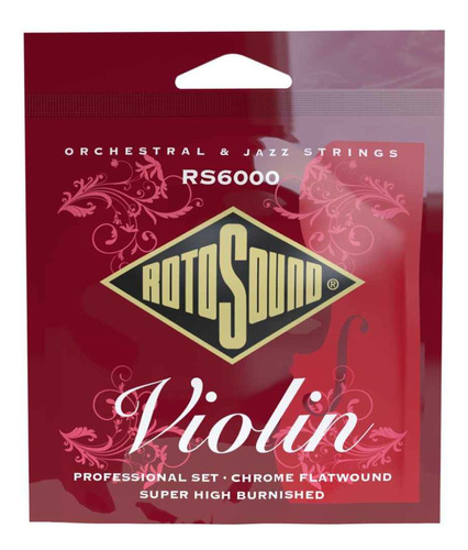 Strings Rotosound Rs6000 Violin Chrome Flatwound