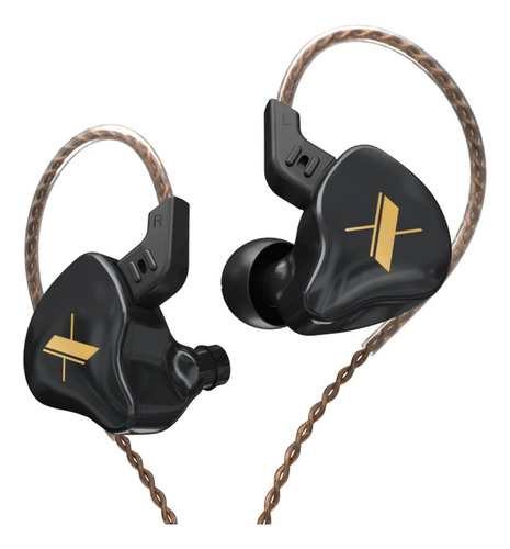 Fone de ouvido in-ear KZ EDX preto