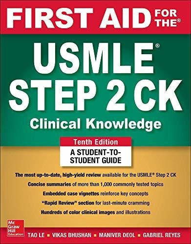 First Aid For The Usmle Step 2 Ck, Tenth Edition, De Tao Le. Editorial Mcgraw-hill Education, Tapa Blanda En Inglés