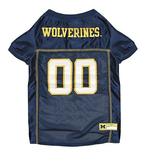 Ncaa Michigan Wolverines Perro Jersey, Medio.