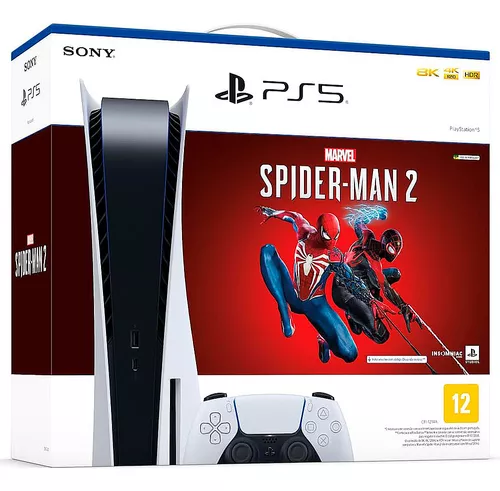 Playstation 5 + Jogo Marvels Spider Man 2 825 Ssd Bivolt