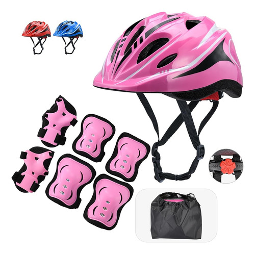 Rodilleras Para Niños Pequeños Y Jóvenes Con Casco De Bicicl