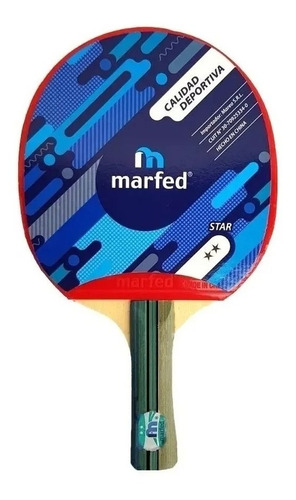 Paleta Ping Pong 2* Marfed Tenis De Mesa Profesional