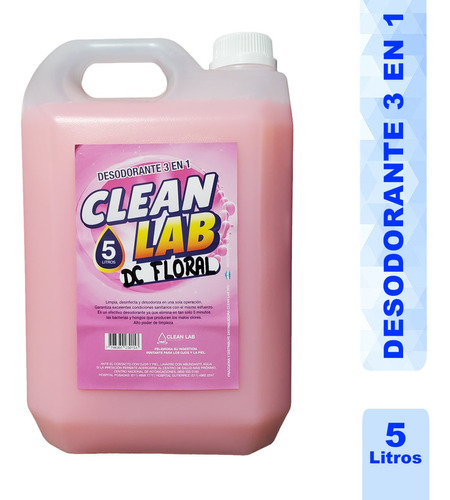 Desodorante Limpiador Desinfectante 3 En 1 Dc X 5 Lts 