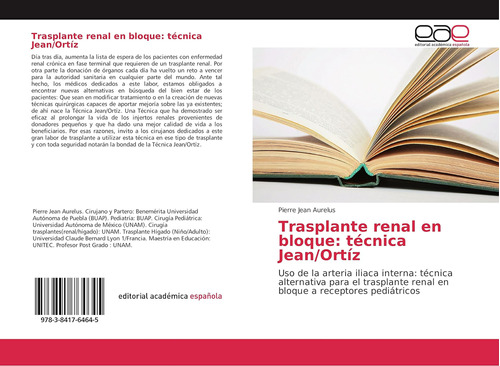 Libro: Trasplante Renal Bloque: Técnica Jean/ortíz: Uso D