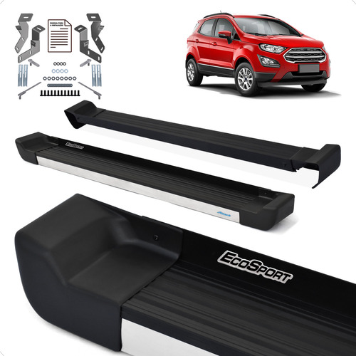 Par Estribo Modelo Attack Exclusivo Preto Ecosport 2021 2022