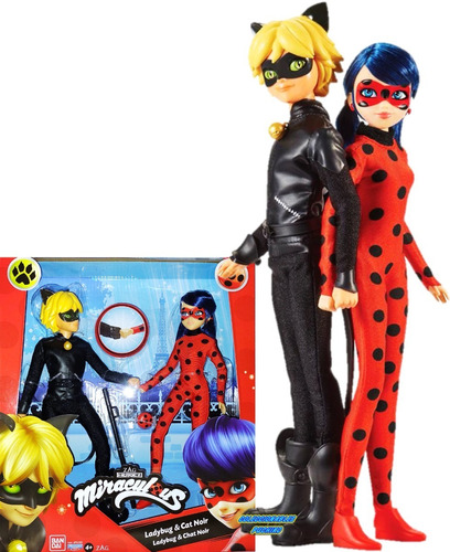 Bandai Miraculous Ladybug Y Cat Noir Lady Bug 2 Pack Bandai