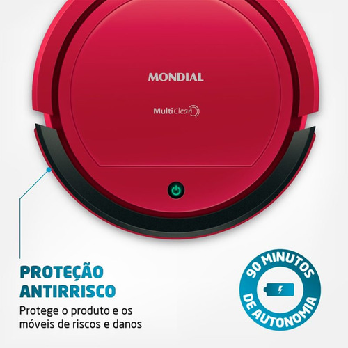 Robô Aspirador De Pó E Passa Pano Mondial Rb-09 110v/220v