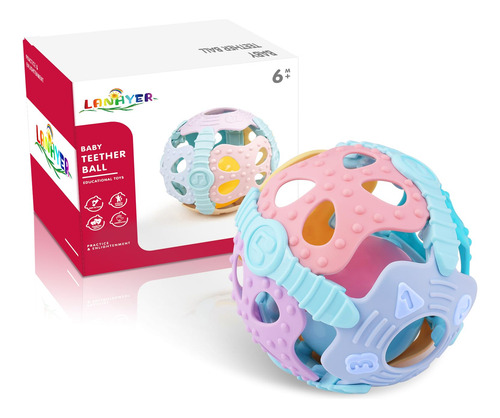 Pelota De Sonajero Bebé Juguetes Montessori Dentición 0 A 2 Color Diseño