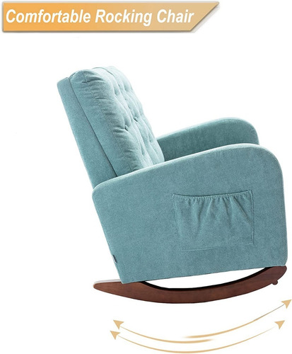 Sofa Mecedor Biplaza Tela Color Cyan Marca Ssline