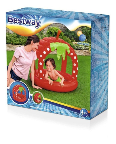 Imagen 8 de 9 de Pileta Inflable Con Techo Bestway 52387 Frutilla 26 Lt