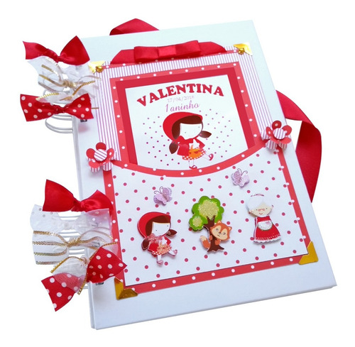 Imagem 2 de 3 de Álbum Personalizado Chapeuzinho Vermelho Festa 100 Fotos