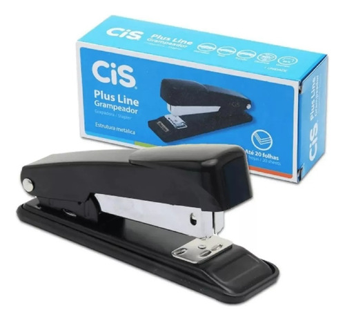 Grampeador De Metal Plus Line 26/6 Até 20 Folhas Cis