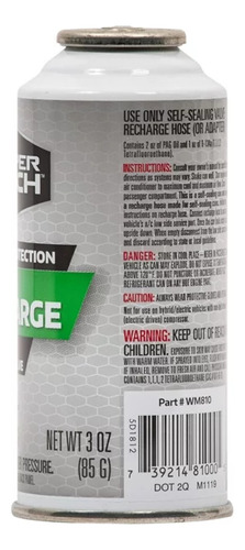 R-134a Oil Charge Refrigerant/ 85g